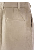 Brunello Cucinelli schlankes Baumwollviskose -Samt Mini -Sartorialrock