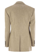 Brunello Cucinelli Alpaka und Wolljacke mit Halskette