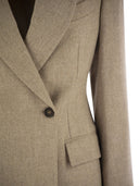 Brunello Cucinelli Alpaka und Wolljacke mit Halskette