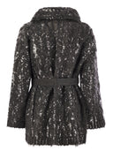 Brunello Cucinelli Wolle und Alpaka -Strickjacke mit Pailletten