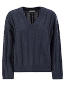 Brunello Cucinelli deslumbrante cable de doble cable jersey