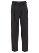 Brunello Cucinelli Baggy Sartorial Wool Trousers