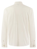 Brunello Cucinelli Leisure Fit Camiseta con pernos de prensa, charreteras y bolsillos