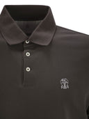 Polo de algodón Brunello Cucinelli con logotipo impreso