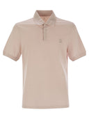 Brunello Cucinelli Cotton Polo Shirt With Printed Logo