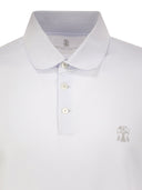 Polo de algodón Brunello Cucinelli con logotipo impreso