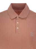 Polo de algodón Brunello Cucinelli con logotipo impreso