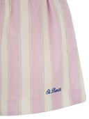Mc2 Saint Barth Meave Striped Cotton Shorts