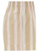 Mc2 Saint Barth Meave Striped Cotton Shorts