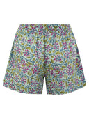 Mc2 Saint Barth Meave Cotton Shorts With Floral Pattern
