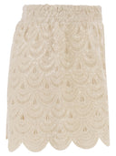 Mc2 Saint Barth Lace Shorts With Sequins