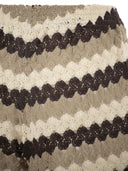 Mc2 Saint Barth Striped Crochet Lace Shorts