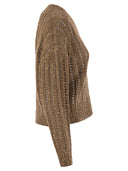 Brunello Cucinelli Silk and Linen V Neck tröja