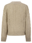 Brunello Cucinelli Silk And Linen V Neck Sweater
