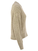 Brunello Cucinelli Silk And Linen V Neck Sweater