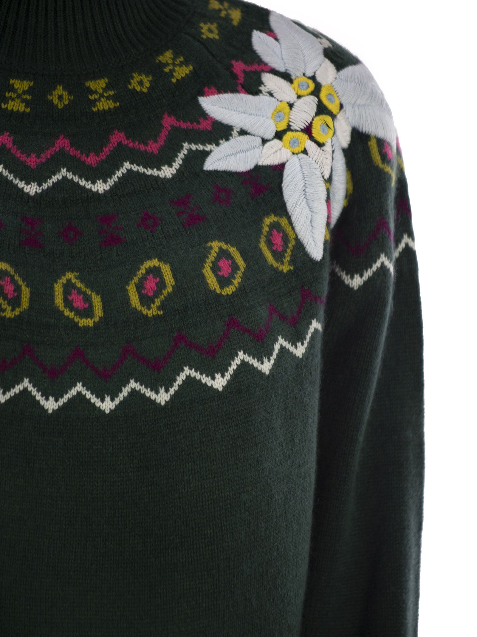 MC2 Saint Barth Wool Blend Jumper与绣花
