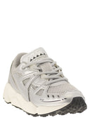 Run Of Leather And Fabric Trainers