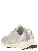 Run Of Leather And Fabric Trainers