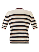 Herno Short Sleeved Striped Cotton Jumper