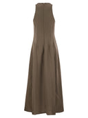 Brunello Cucinelli Fluid Viscose And Linen Twill Dress