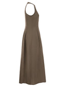 Brunello Cucinelli Fluid Viscose And Linen Twill Dress