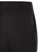 Brunello cucinelli slouchy裤子中的粘液和亚麻流体斜纹裤与moniline