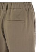 Brunello Cucinelli Gathered Waist Bermuda Shorts In Fluid Viscose Linen Twill
