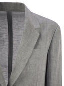 Brunello Cucinelli Sparkling Linen Canvas Jacket With Jewellery