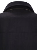 Brunello Cucinelli Crop Caban In Linen Coverlet With Necklace