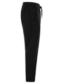 Brunello Cucinelli Track Trousers In Lightweight Stretch Cotton Fleece With Moniline