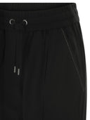 Brunello Cucinelli Track Trousers In Lightweight Stretch Cotton Fleece With Moniline