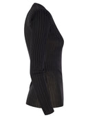 Elisabetta Franchi Shiny Viscose Ribbed Jersey