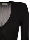 Elisabetta Franchi Viscose Knit Shirt With Logo Details