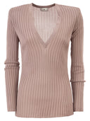 Elisabetta Franchi viscose gebreid overhemd met logodetails