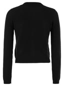 Elisabetta Franchi Bouclé Wool Cardigan With Technical Sail Cloth Pockets
