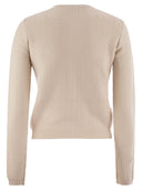 Elisabetta Franchi Bouclé Wool Cardigan mit technischen Segel -Stofftaschen