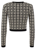 Elisabetta Franchi Viscose Jacquard Mini Cardigan