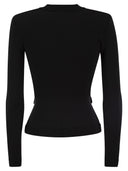 Elisabetta Franchi Shiny Viscose Cardigan With Twin Buttons