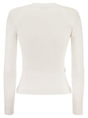 Elisabetta Franchi Shiny Viscose Cardigan With Twin Buttons