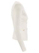 Elisabetta Franchi Shiny Viscose Cardigan With Twin Buttons
