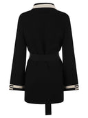 Elisabetta Franchi Viscose Cardigan mit Logo -Bands