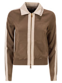 Elisabetta Franchi Knitted Jacket With Shiny Viscose Stripes