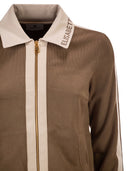Elisabetta Franchi Knitted Jacket With Shiny Viscose Stripes