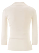Elisabetta Franchi Mikro-kabelstrikket poloskjorte