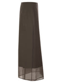 Brunello Cucinelli Fluid kjol i bomullsblandning