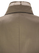 Brunello Cucinelli Cotton And Linen Cover Gilet With Detachable Organza Insert And Necklace