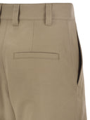 Brunello Cucinelli Ergonomische lose Hose in Baumwolle und Leinen vertuschen