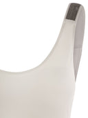 Brunello Cucinelli One Piece Swimming Costume in Techno Jersey With Necklace