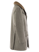 Brunello Cucinelli Cashmere Coat With Shearling Collar