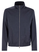 Brunello Cucinelli Bomber Jacket In Membrane Canvas